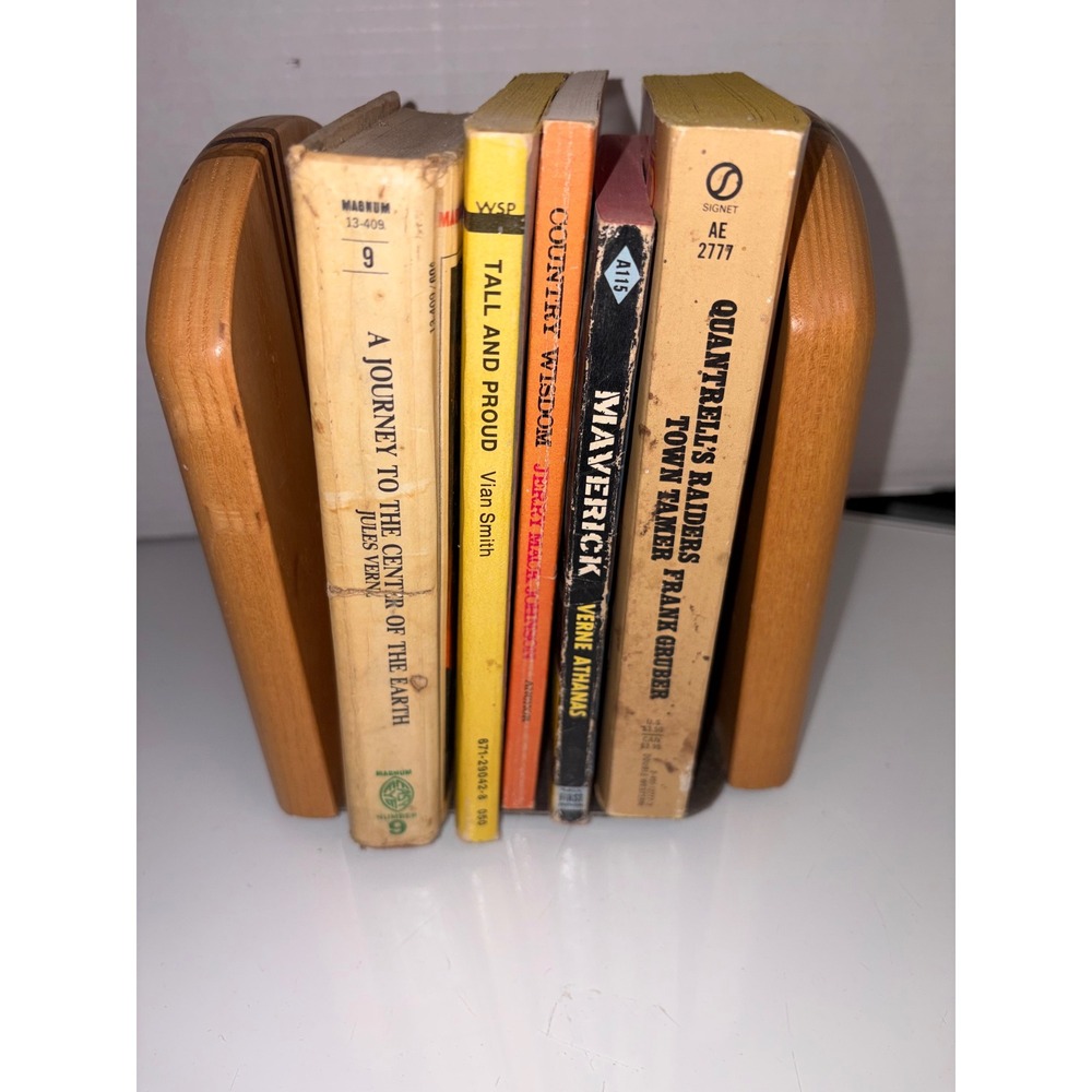 Vintage Book Lot Jules Verne Hardcover & Western / Country Wisdom Paperbacks
